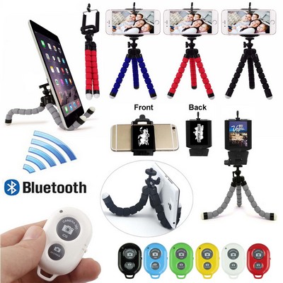 iBank ® Universal Phone Tripod with Flexible Legs + Bluetooth Camera Shutter Remote